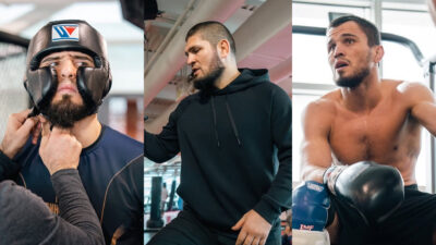 Islam Makhachev, Khabib Nurmagomedov and Umar Nurmagomedov train Together