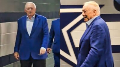 Jerry Jones inside AT&T Stadium