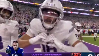 Justin Jefferson celebrating touchdown