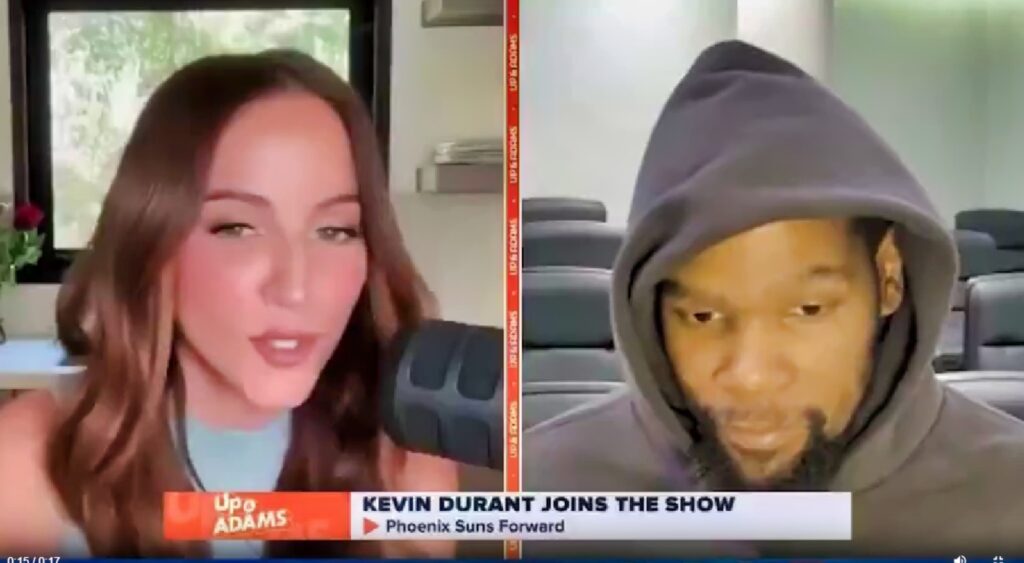 Kevin Durant flirts with Kay Adams