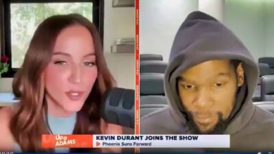 Kevin Durant flirts with Kay Adams