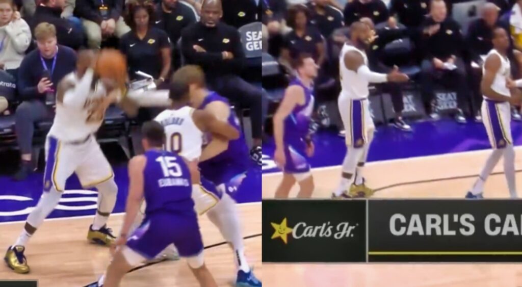 Refs didn’t call for foul on LeBron James several times during the Lakers vs. Jazz game