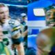 Lions and Packers players in tunnel