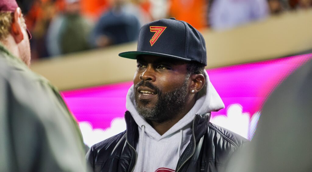 Michael Vick at a college football game