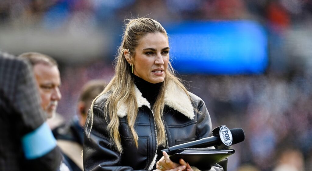 Erin Andres on the sideline during and NFL game