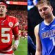 Patrick Mahomes and Luka Doncic in uniform