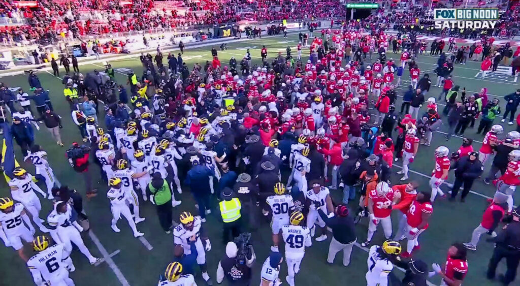 REPORT: Michigan & Ohio State Receive Punishments After Nasty Brawl Following Rivalry Game