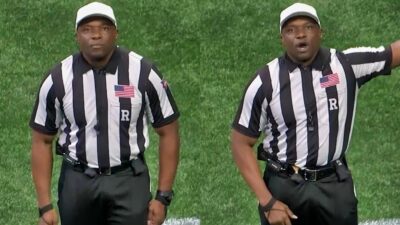 Photos of ref calling penalty at Celebration Bowl