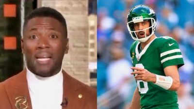 Ryan Clark on ESPN and Aaron Rodgers in uniform