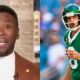 Ryan Clark on ESPN and Aaron Rodgers in uniform