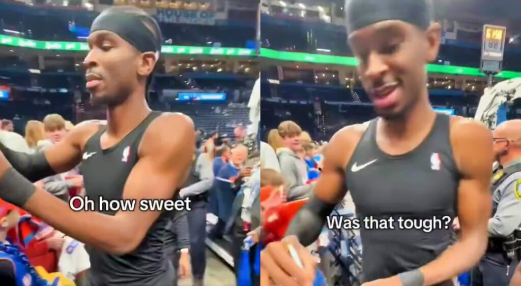 Shai Gilgeous-Alexander Gives A Savage One-Word Response To A Fan Who Recited The Cringiest Poem Possible