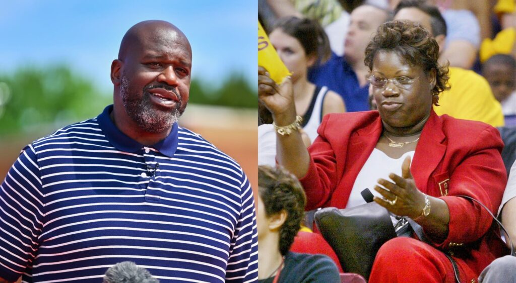 Shaquille O'Neal and the mother of Shaquille O'Neal, Lucille Harrison