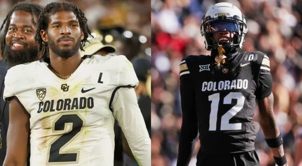 Shedeur Sanders and Travis Hunter in uniform