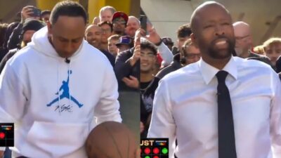 Stephen A. Smith defeated Kenny Smith in 1v 1 challenge