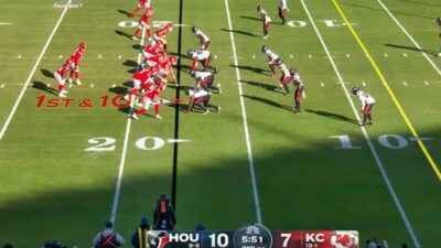 Kansas City Chiefs lining up against Houston Texans