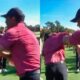 Photos of Tiger Woods celebrating with his son Charlie Woods