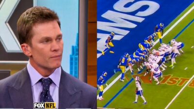 Tom Brady on Fox sports show and the Buffalo Bills, Los Angeles Rams in game