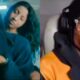 Photo of Travis Hunter's GF in music video and photo of Travis Hunter streaming