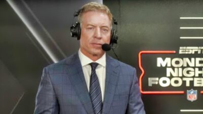 Troy Aikman in booth