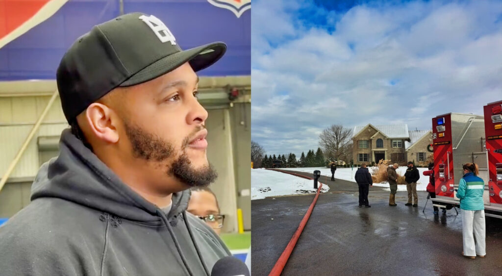 VIDEO: Buffalo Bills Star Dion Dawkins Speaks After Fiery Plane Crashed That Tragically Killed Pilot Just Feet From His House