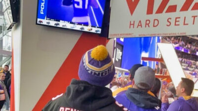 Vikings fan wearing Michael Penix Jr. hoodie