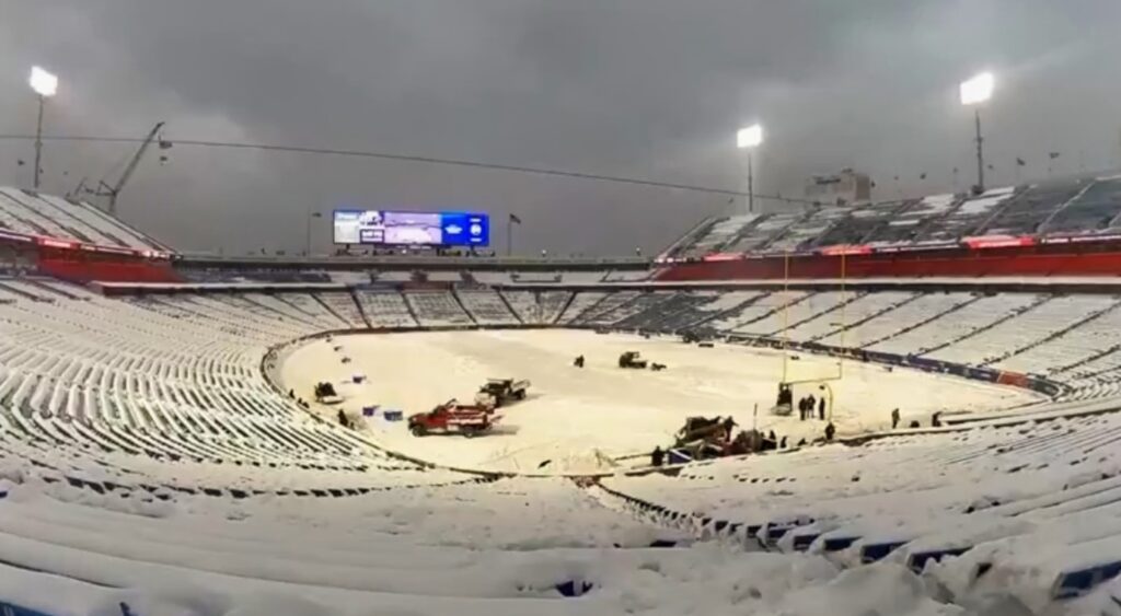 A view of Highmark Stadium before Buffalo Bills-San Francisco 49ers game.