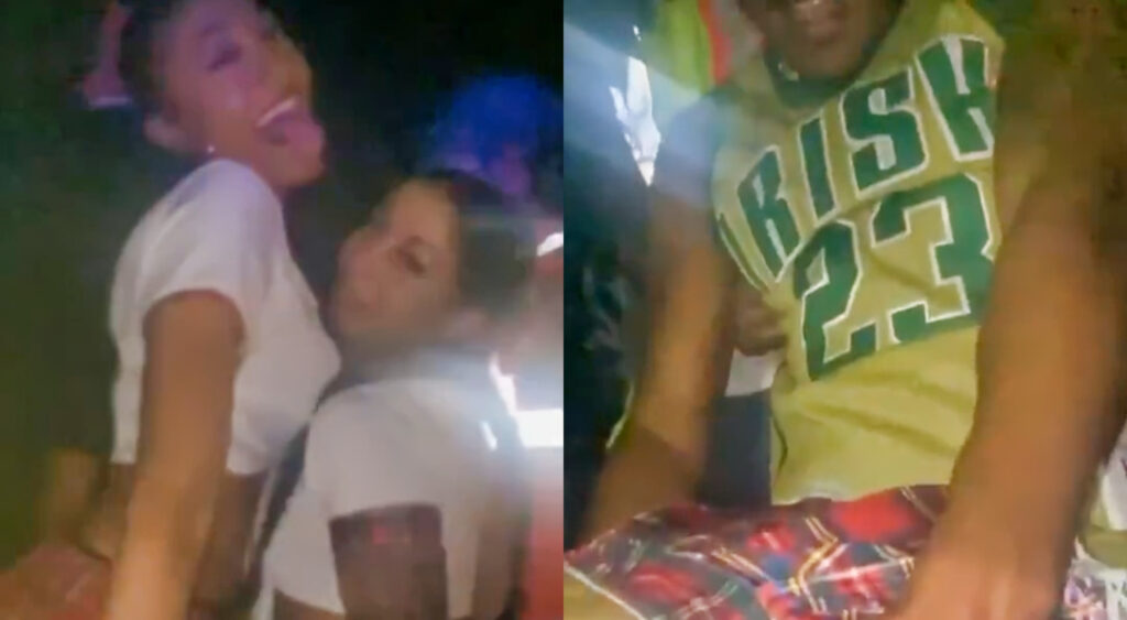 Travis Hunter's girlfriend Leanna Lenne grinding at the club.