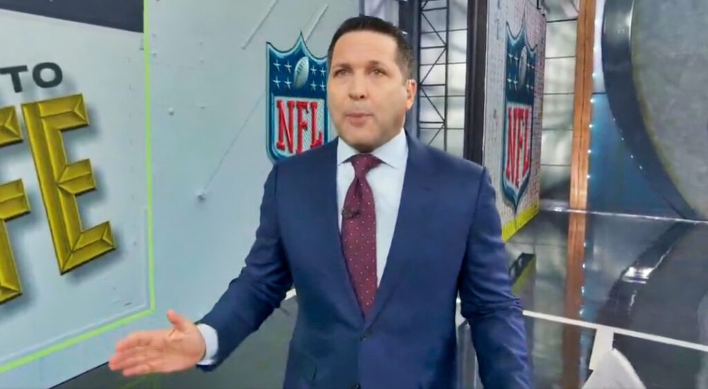 Adam Schefter on the ESPN set.