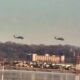 Black Hawk helicopters flying