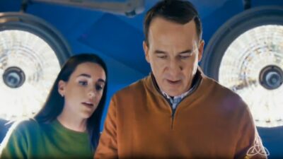 Caitlin Clark And Peyton Manning in commercial