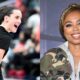 Caitlin Clark on court and Jemele Hill posing