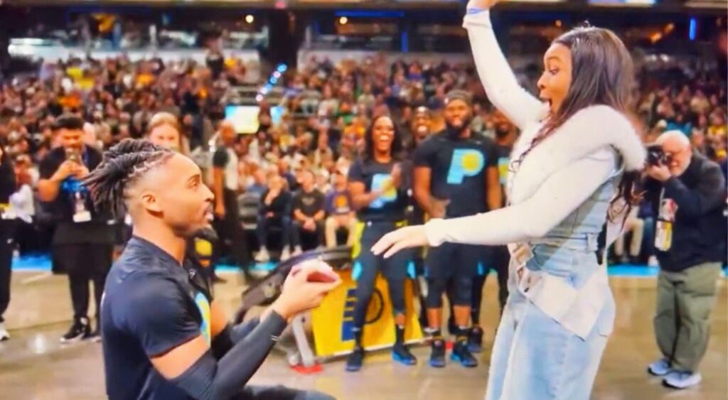 Social media buzzes over the heartwarming proposal on the Indiana Pacers court during the Phoenix Suns game, stealing the spotlight