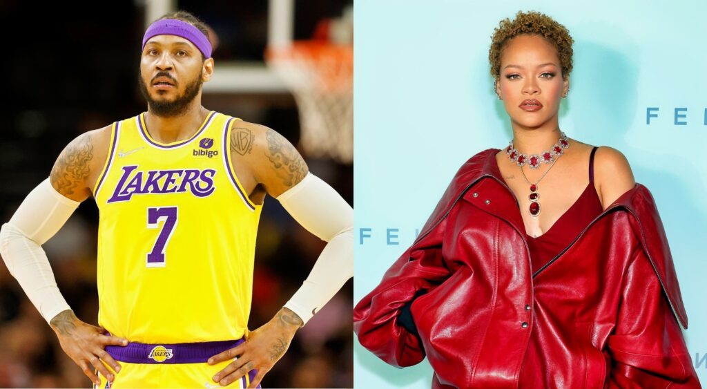 Carmelo Anthony sets the record straight about the viral 'Risk It All' photo with Rihanna that took the internet by storm