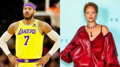 Carmelo Anthony sets the record straight about the viral 'Risk It All' photo with Rihanna that took the internet by storm