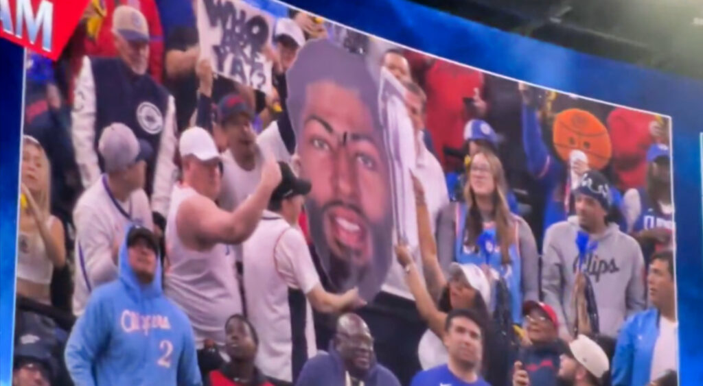 Clippers fan shaving Anthony Davis' unibrow