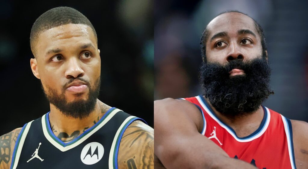 Damian Lillard defends James Harden