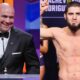 Dana White gives a sly response when asked about Islam Makhachev moving up to 185 lbs, leaving fans speculating on his next move