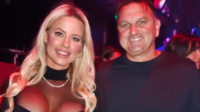 Drew Rosenhaus posing with his wife