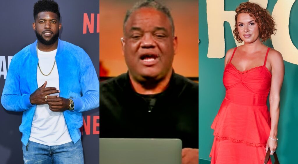 Photos of Emmanuel Acho, Jason Whitlock, and Joy Taylor