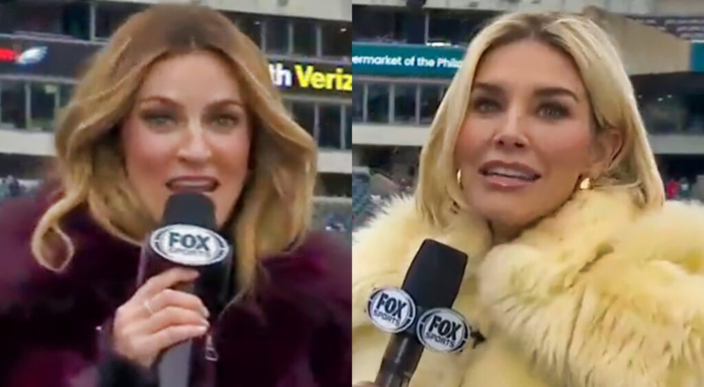 Erin Andrews & Charissa Thompson on Lincoln Financial Field sideline