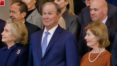 George Bush with other political figures