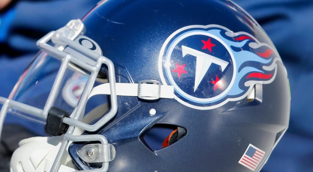 Photo of Titans helmet for article on Frank Wycheck