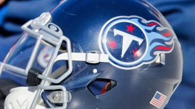 Photo of Titans helmet for article on Frank Wycheck