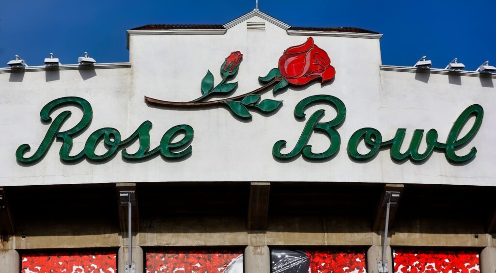 Rose Bowl Stadium sign.