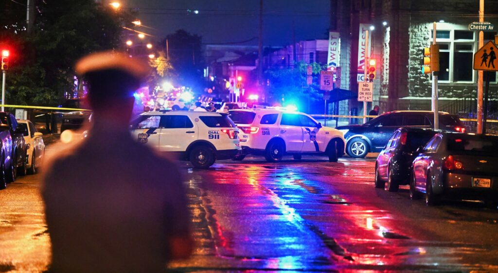 Philadelphia Streets after unrelated shooting