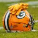 Green Bay Packers helmet on ground