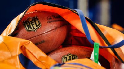 NFL footballs at Chicago Bears stadium