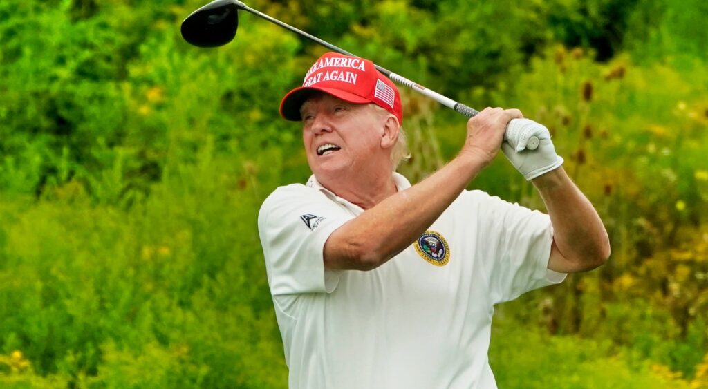 Donald Trump golfing