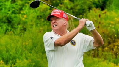 Donald Trump golfing