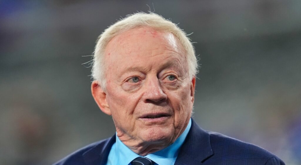 Jerry Jones looking on.